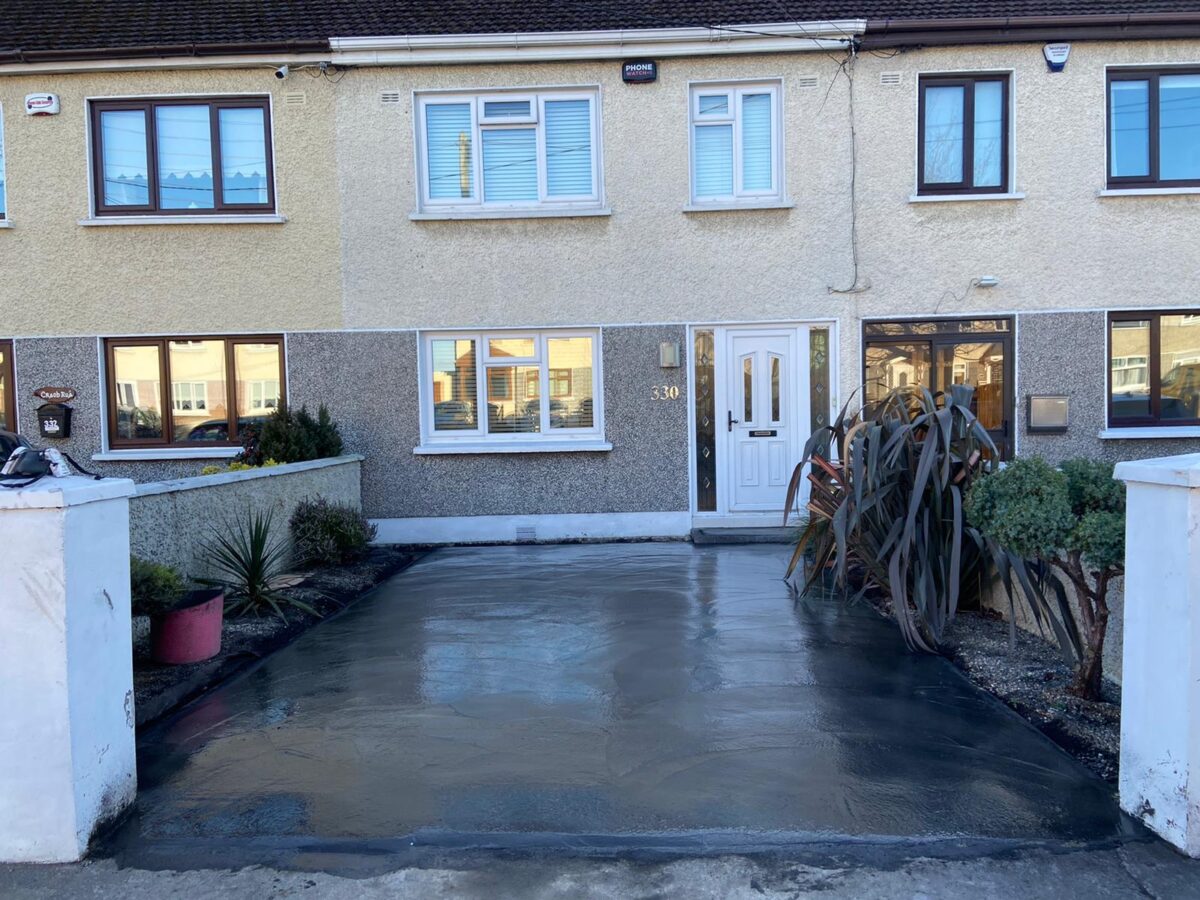 New Patterned Concrete Driveway in Dublin