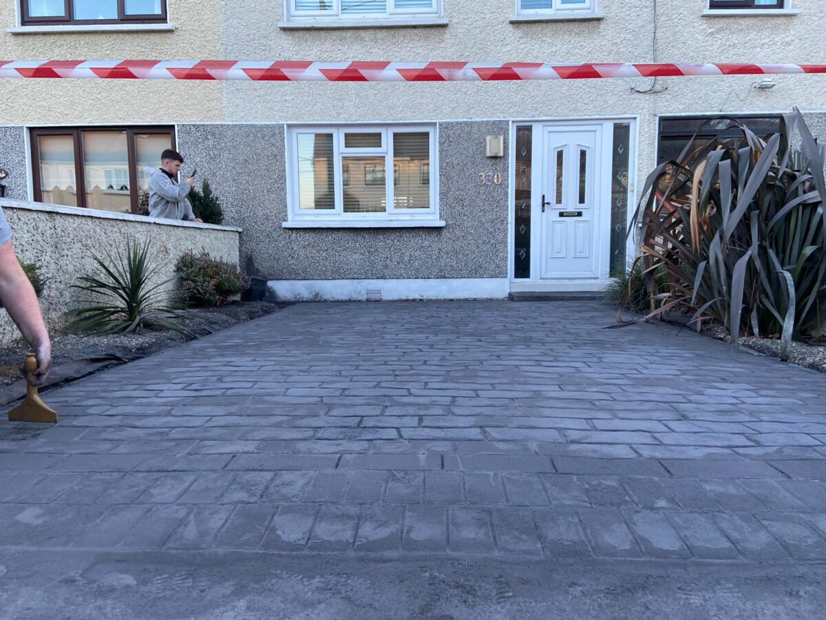 New Patterned Concrete Driveway in Dublin